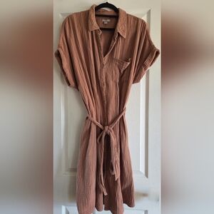 Falls Creek 100% Cotton Button Up Dress